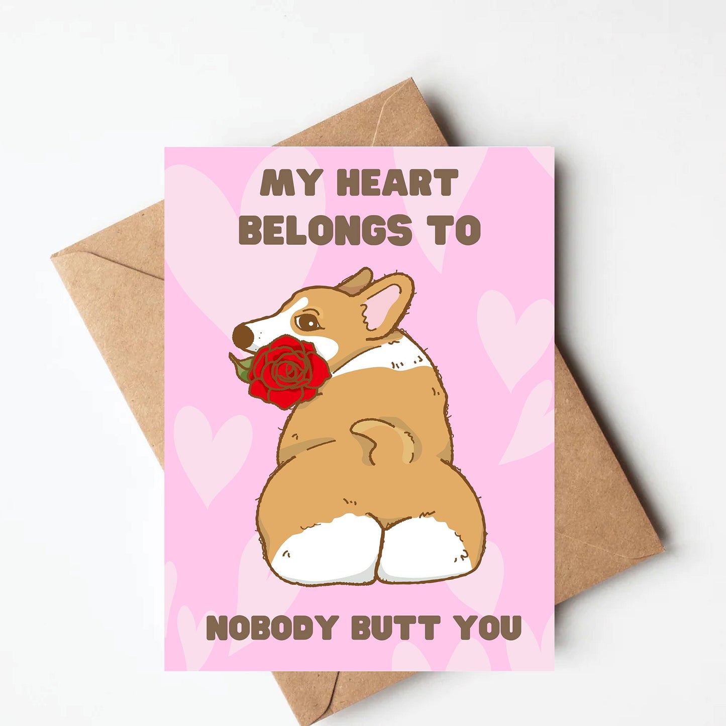 Funny corgi love card