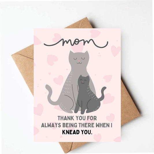 Pink Cat Mother's Day Card