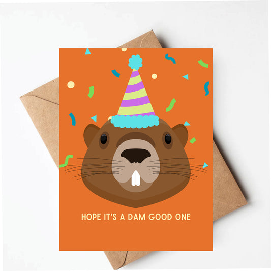 Beaver birthday card