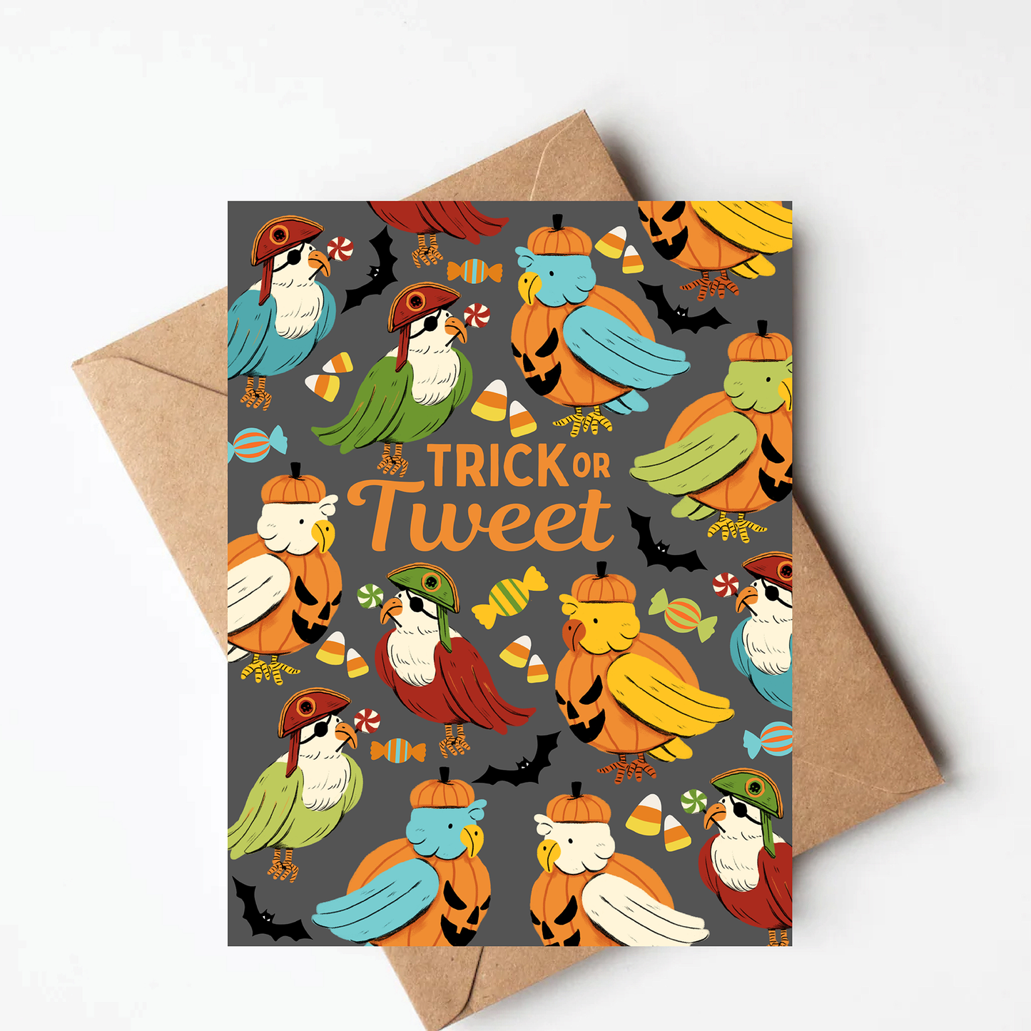 Parrot Halloween Card