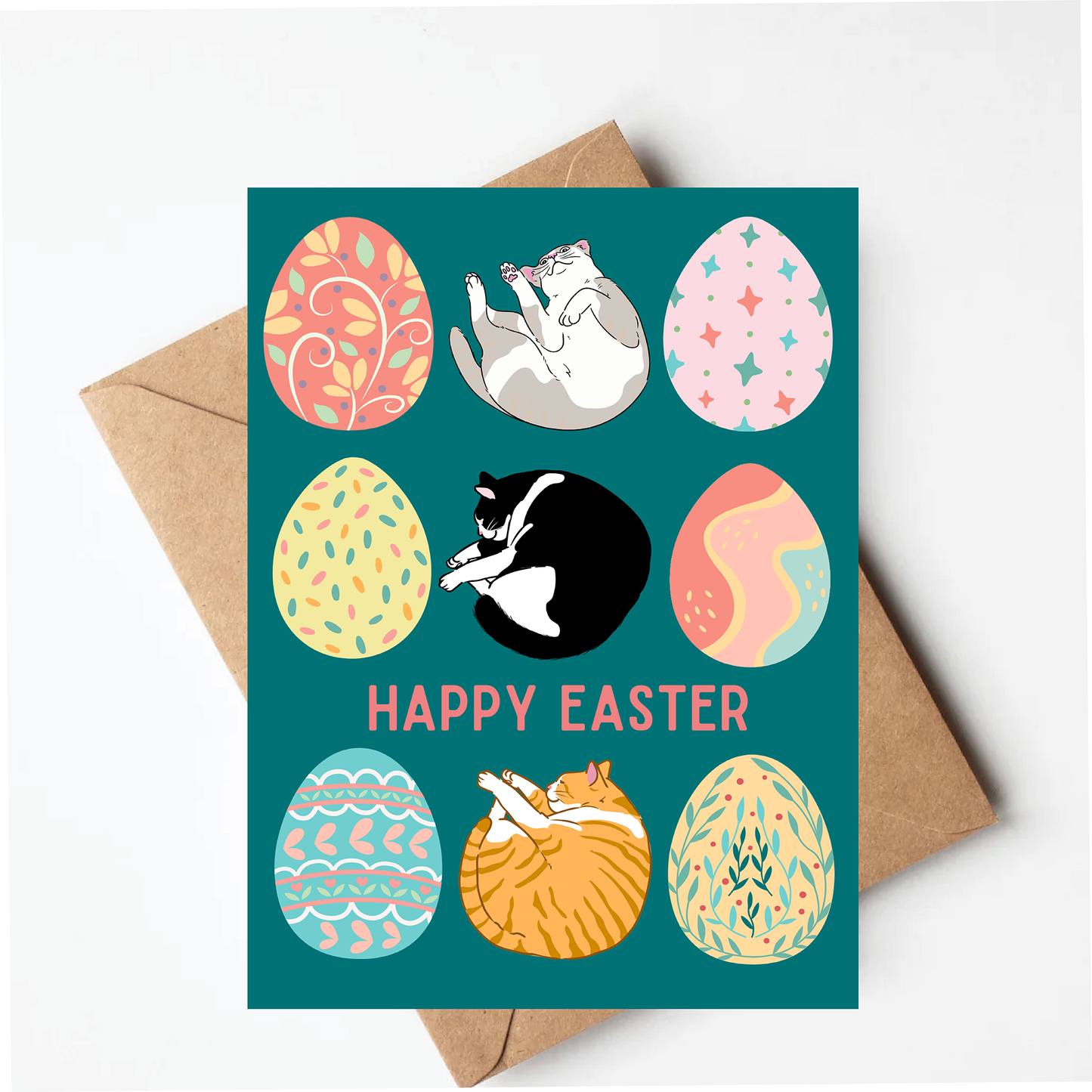 Cat Easter Egg Card