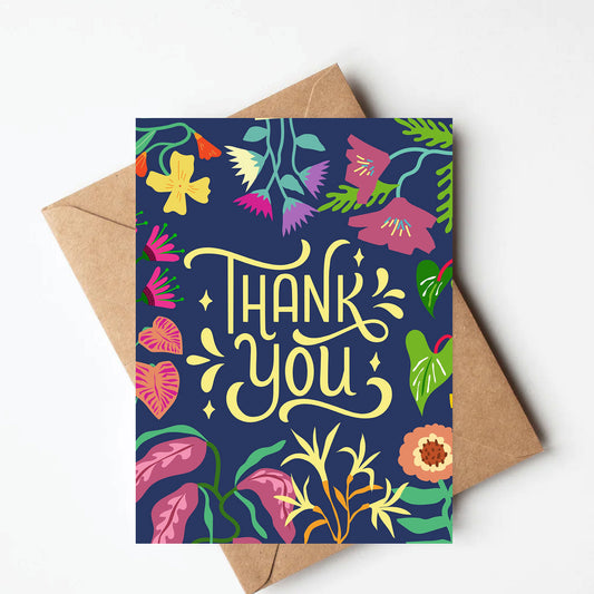 Colorful thank you card
