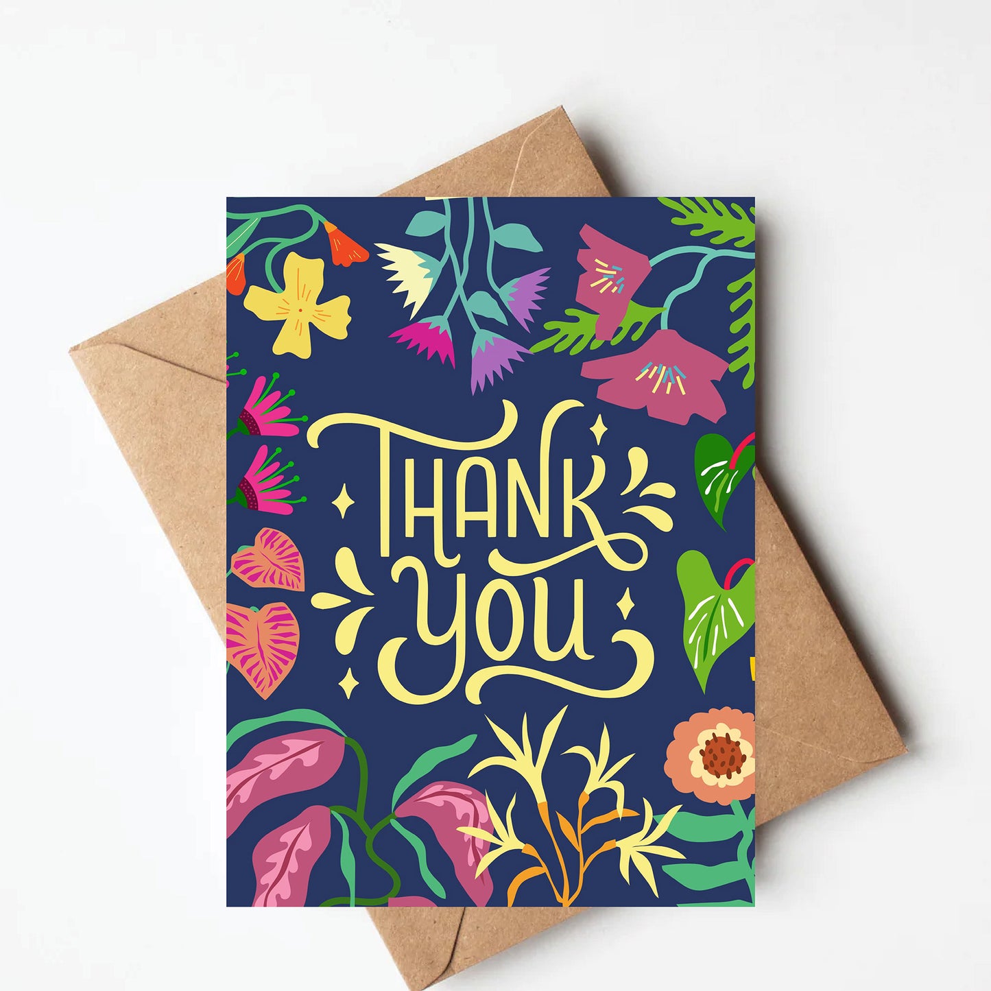 Colorful thank you card