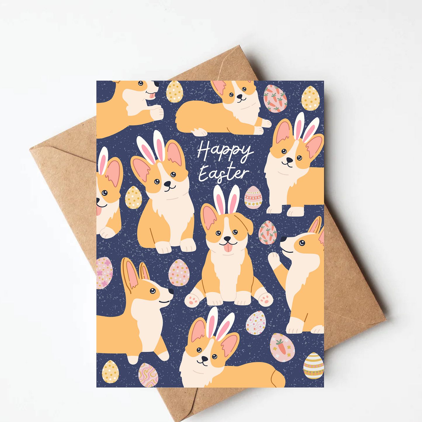 Corgi Easter Card