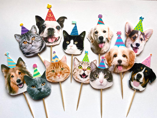 Dog & Cat Cupcake Toppers