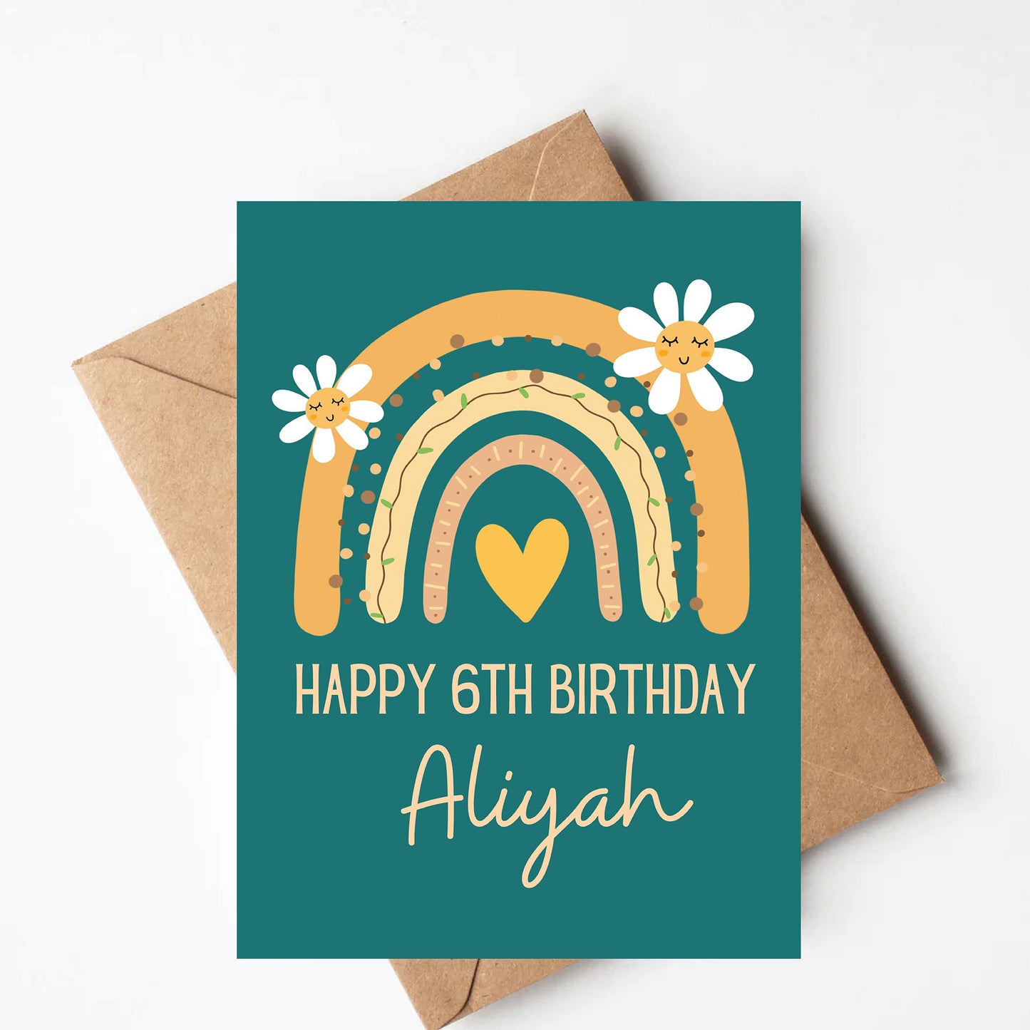 Personalized Rainbow Birthday Card