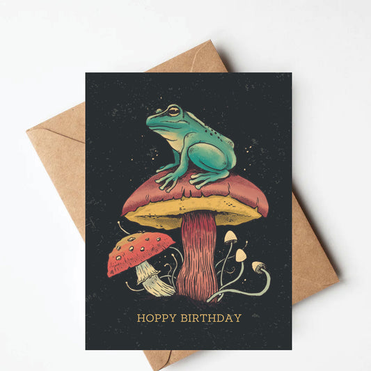 Vintage Toadstool Birthday Card