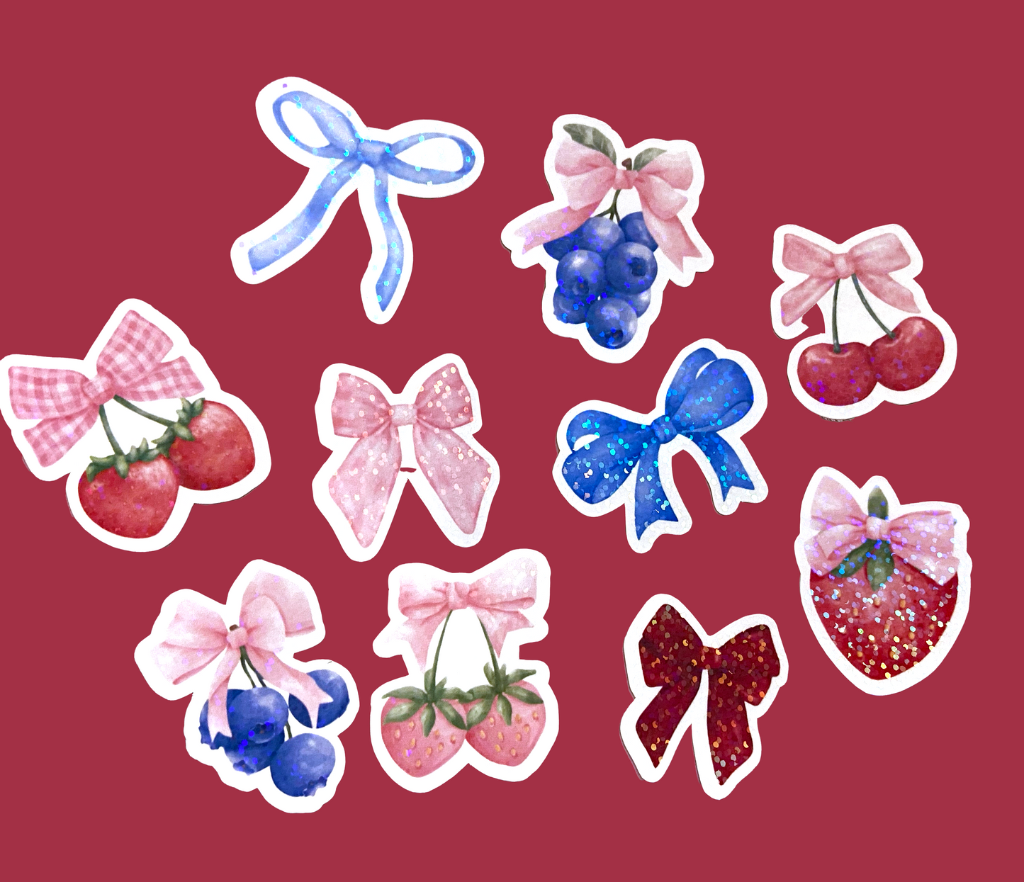 Fruit Bow Sticker Pack (10 stickers)