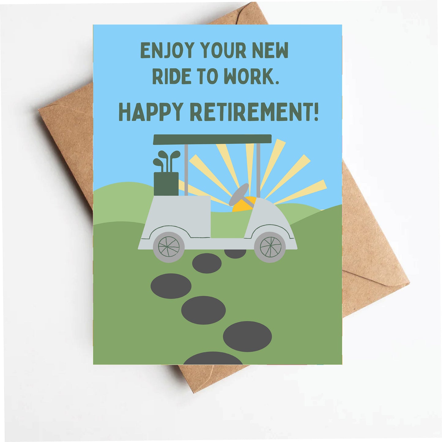 Golf retirement card