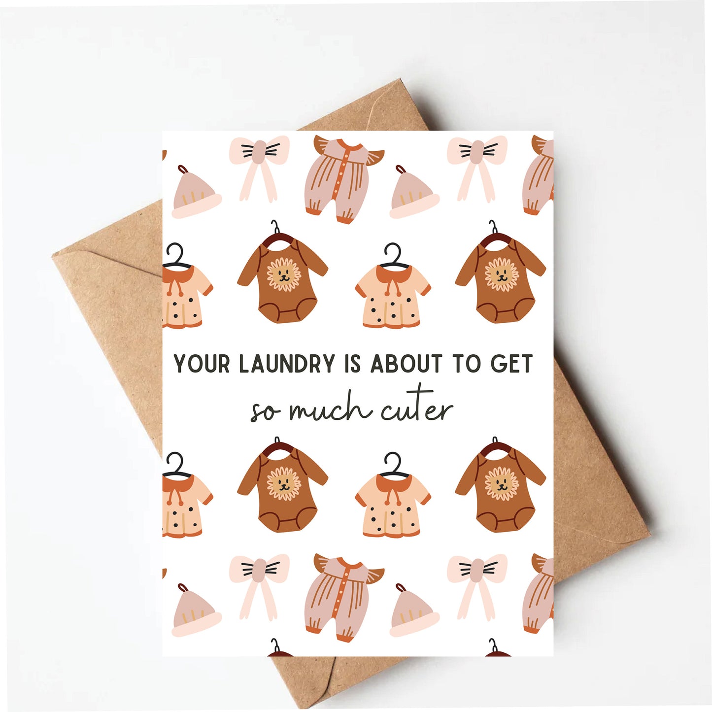 Cute clothes baby card