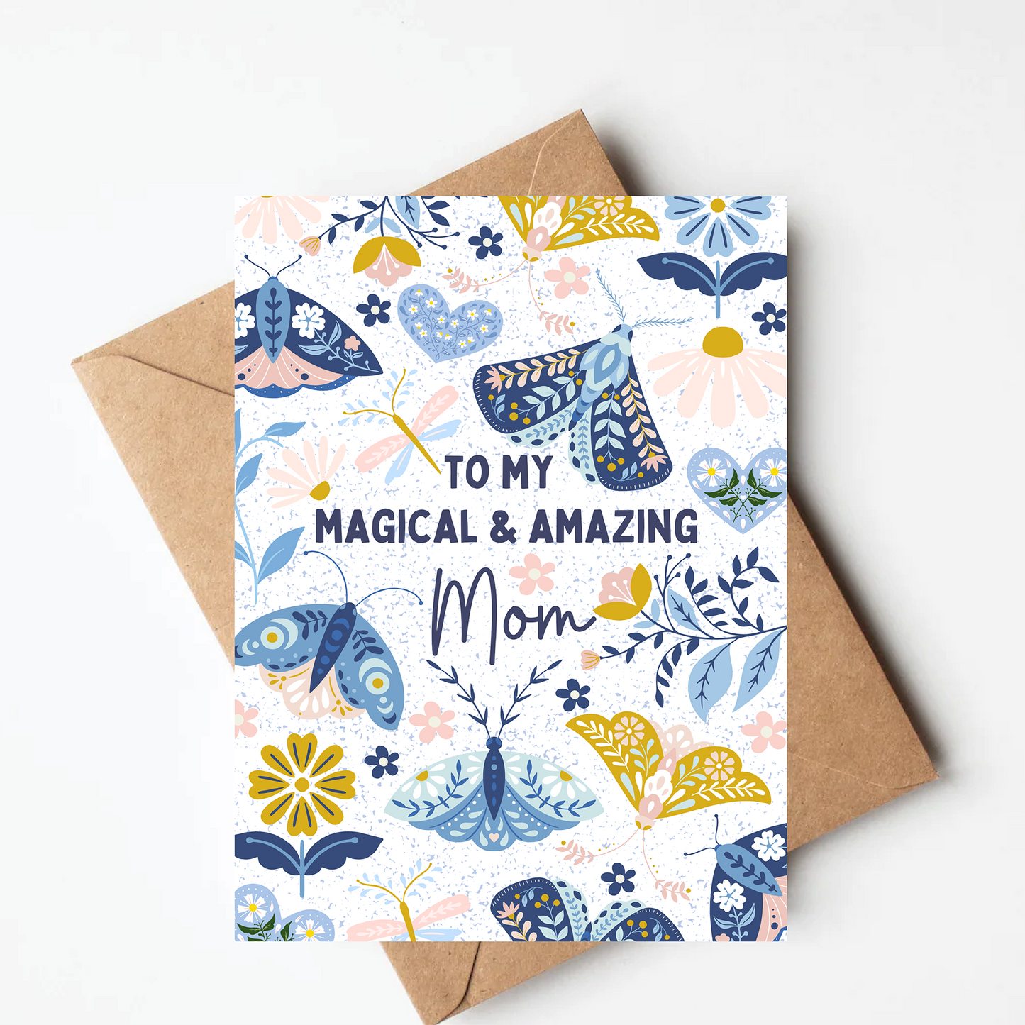 Floral Moth Mother's Day Card