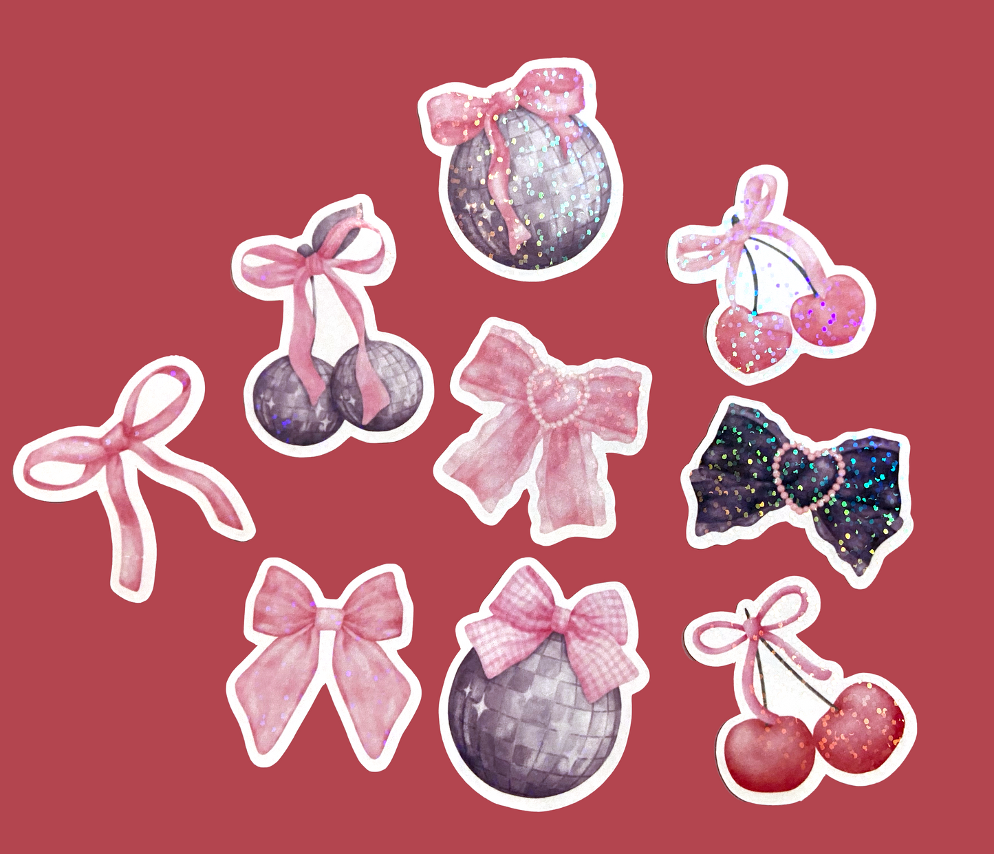 Coquette Aesthetic Sticker Pack (10 stickers)