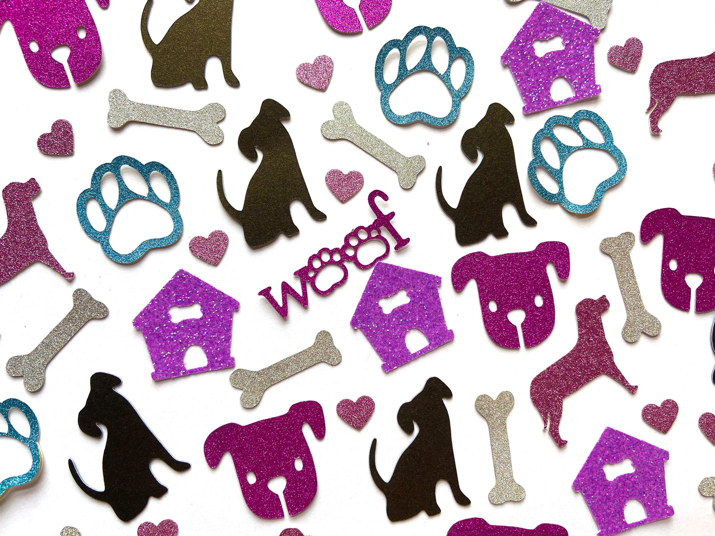 Pink dog confetti