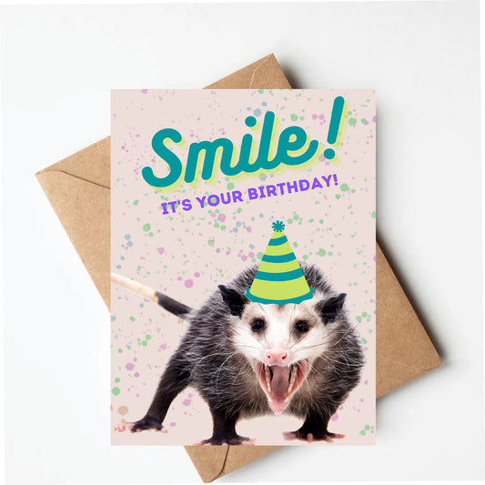 Possum birthday card
