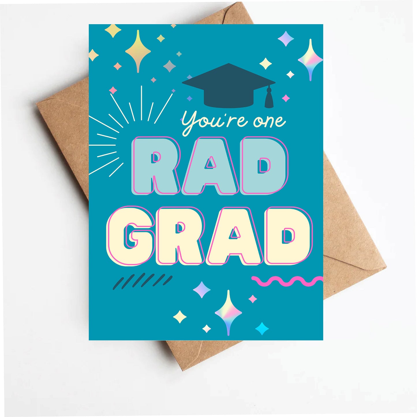 Retro graduation card