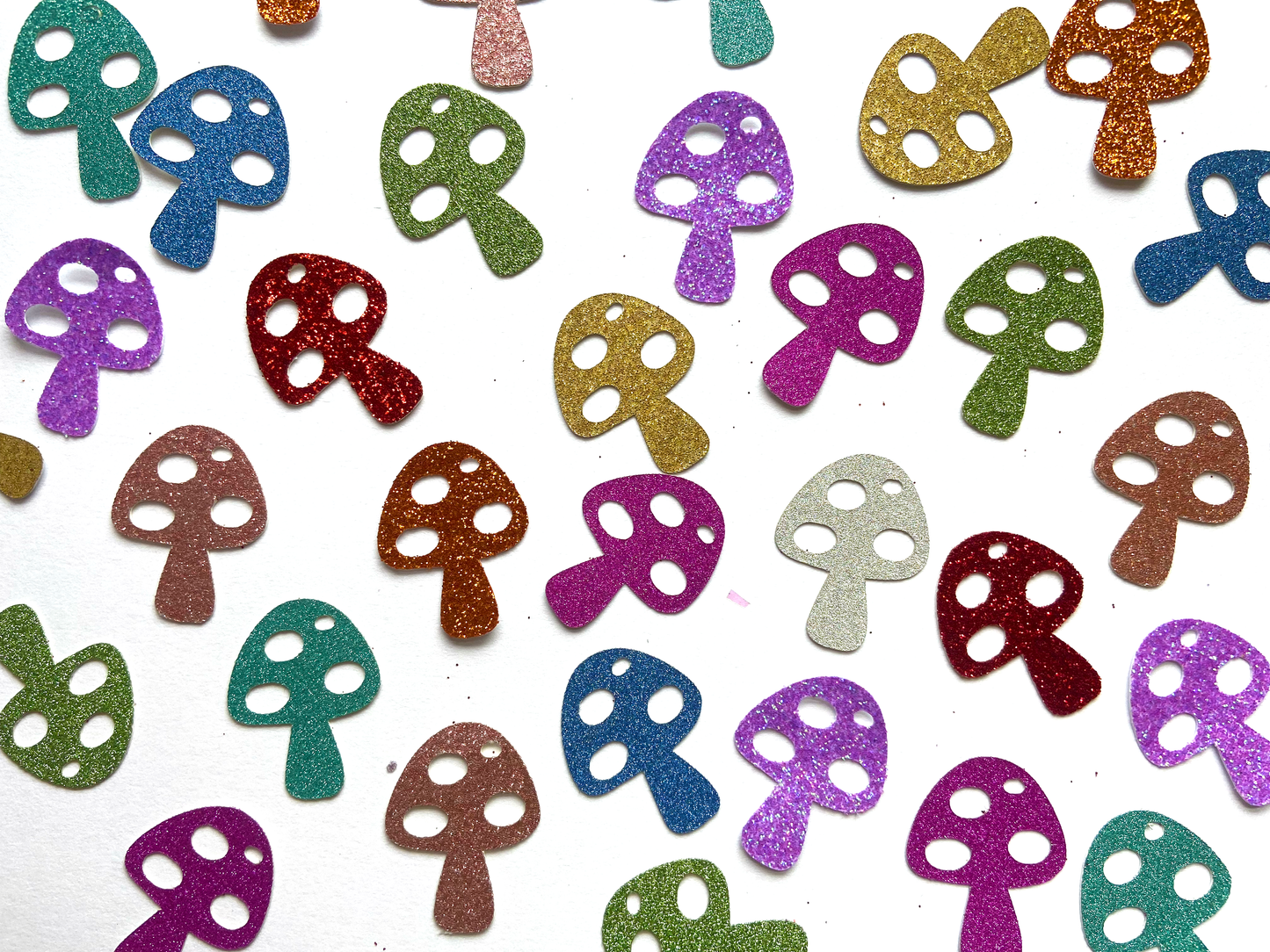 Rainbow mushroom confetti
