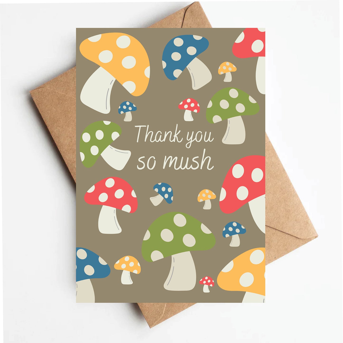 Mushroom thank you card