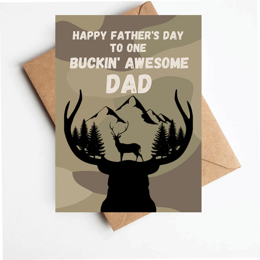 Buckin' Awesome Father's Day Card