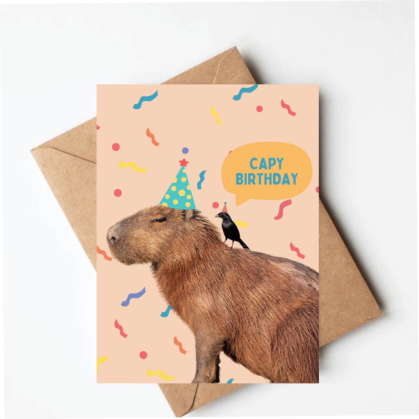 Capybara birthday card