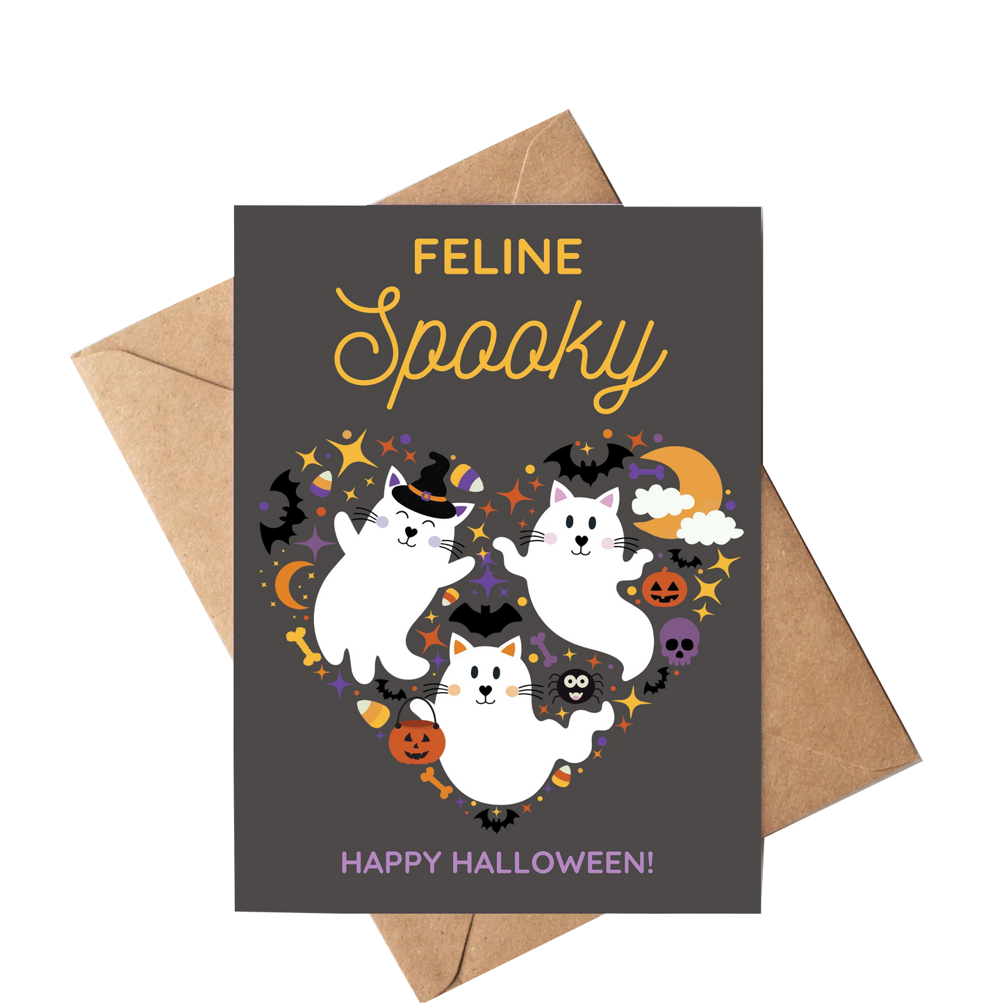 Feline Spooky Halloween Card