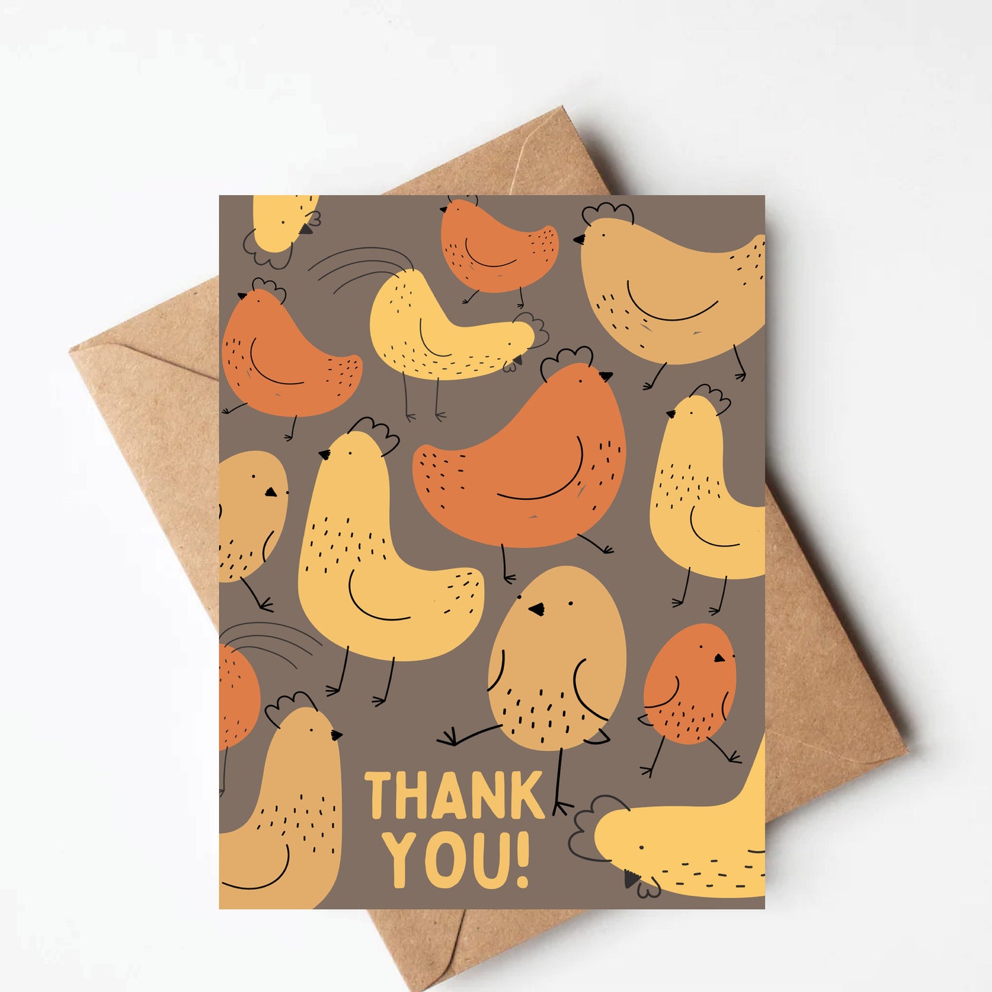 Chicken thank you card