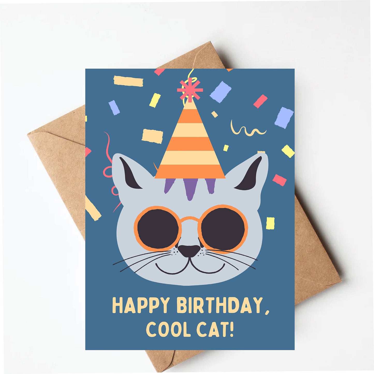 Cool cat birthday card