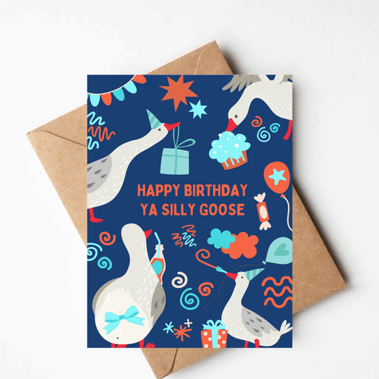 Silly goose birthday card