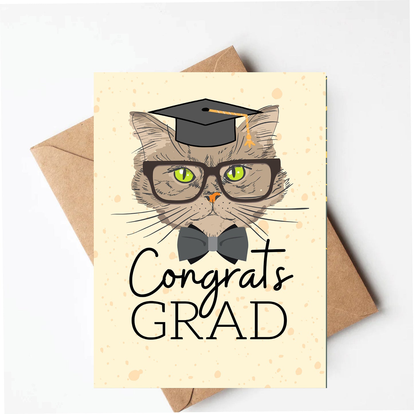 Cat graduation card