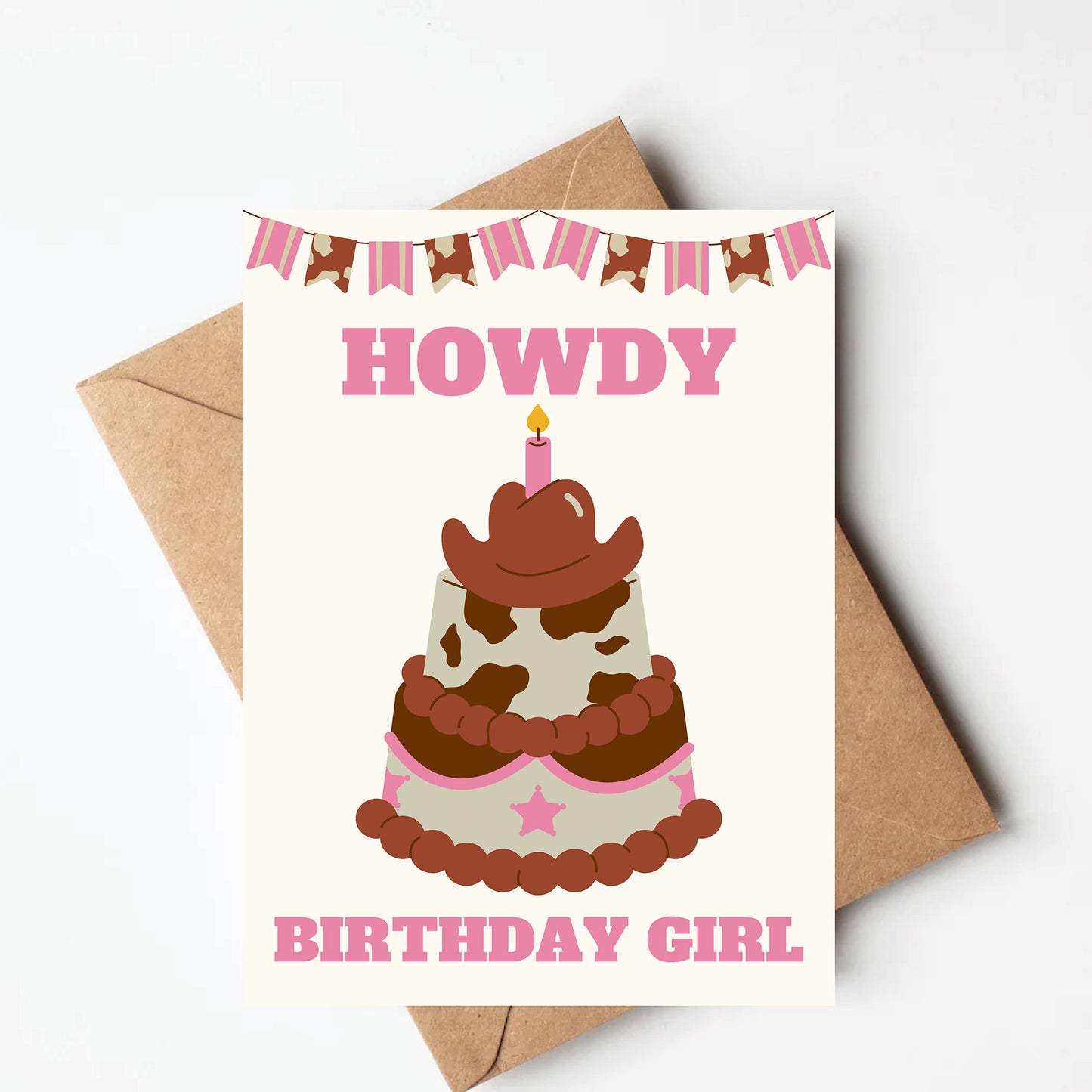 Cowgirl birthday card