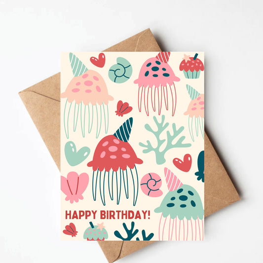 Jellyfish birthday card