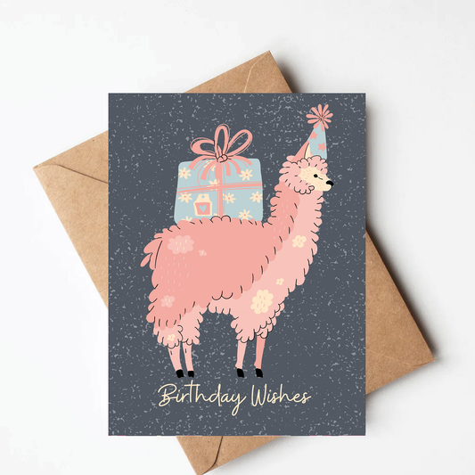 Llama Birthday Card