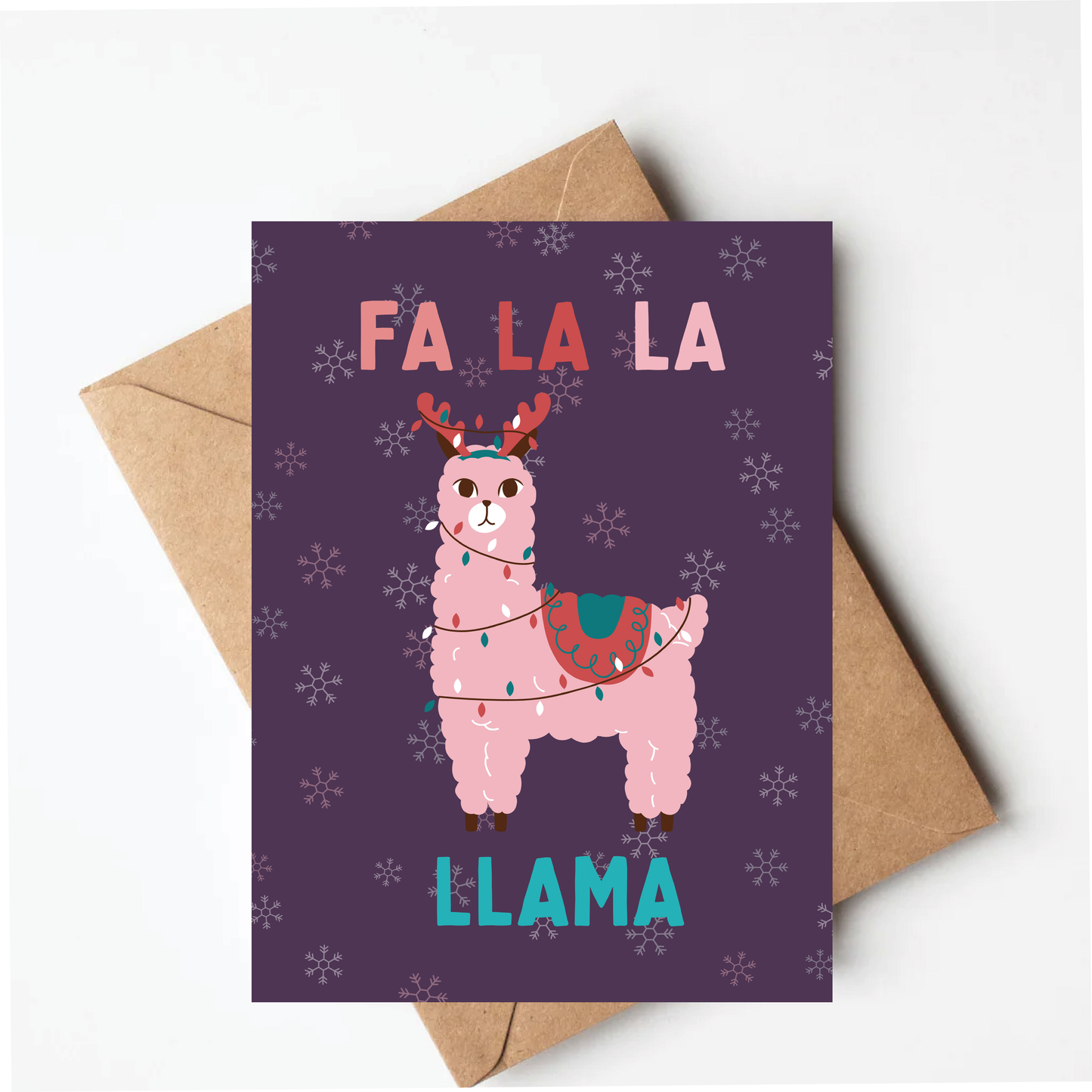 Llama Christmas Card