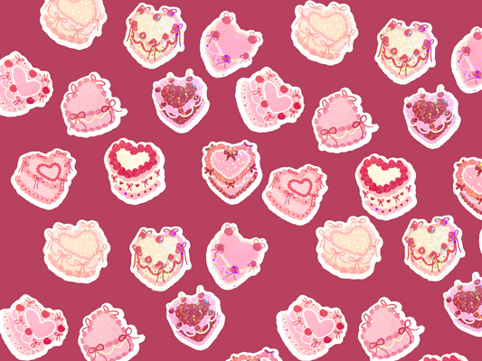 Mini vintage cake stickers