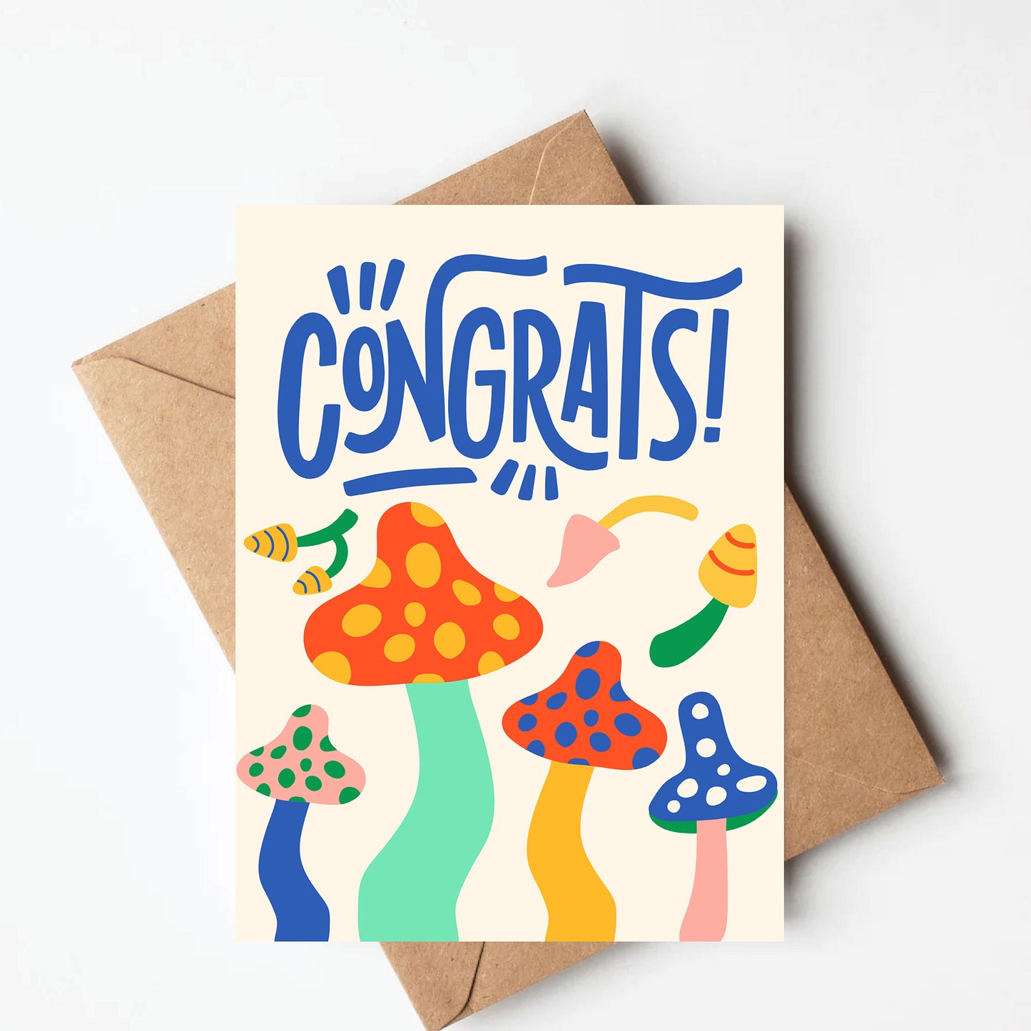 Mushroom graduation card