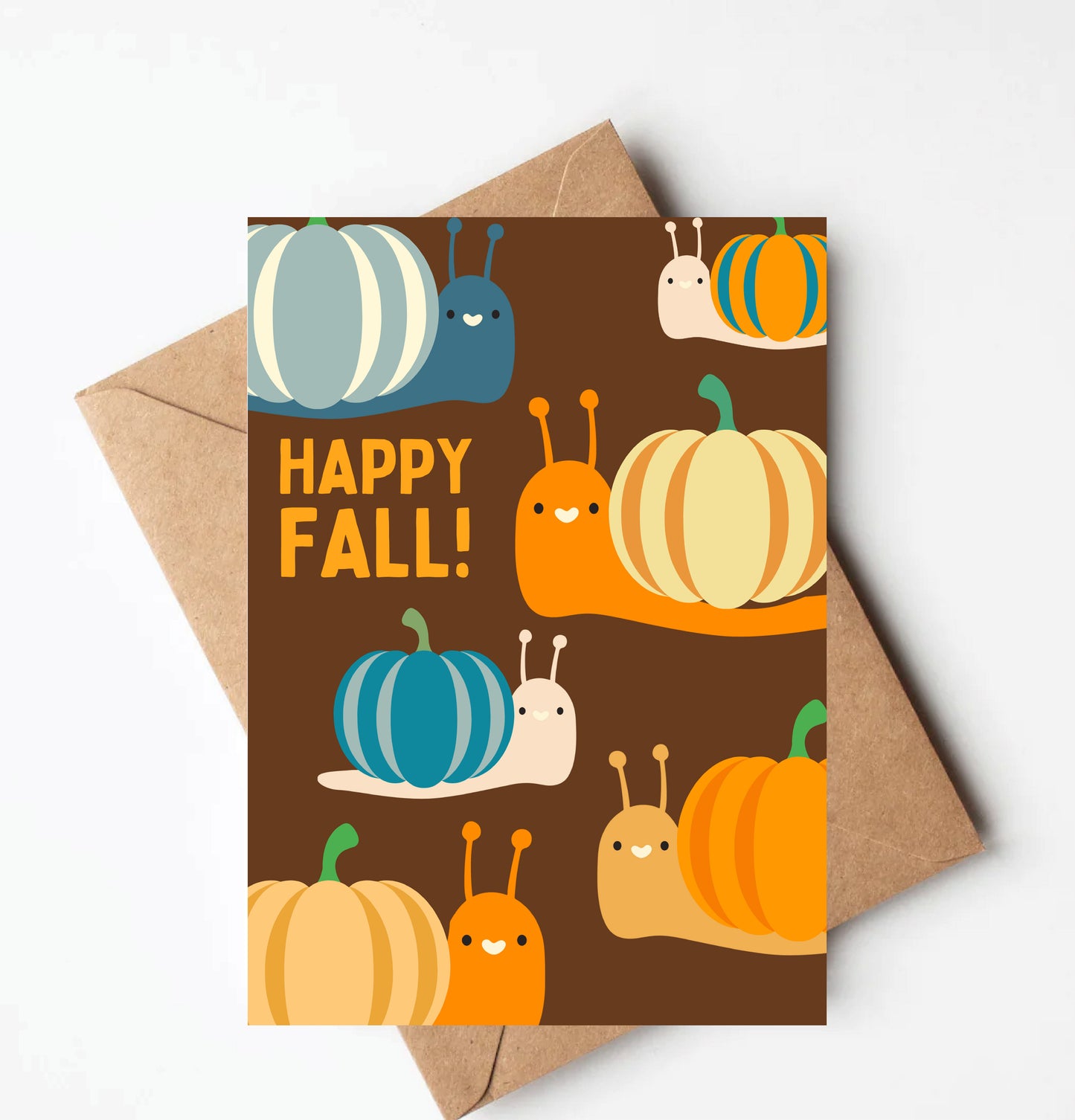 Pumpkin Snail Greeting Card