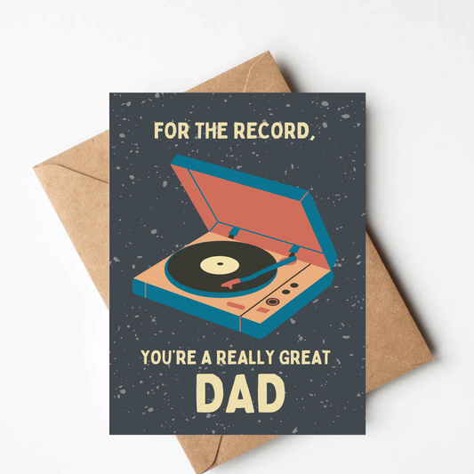 Record Father's Day Card