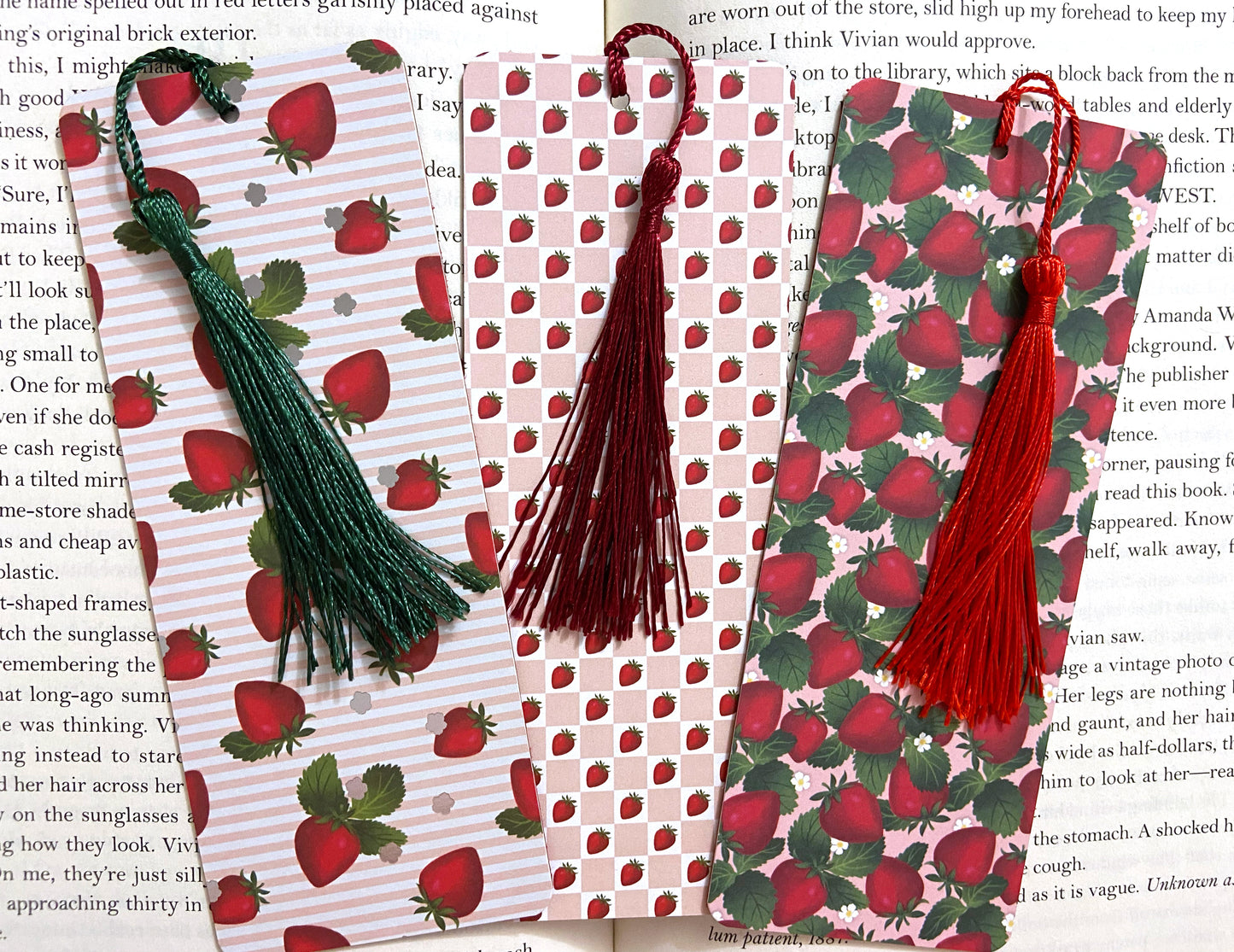 Strawberry Bookmark Set