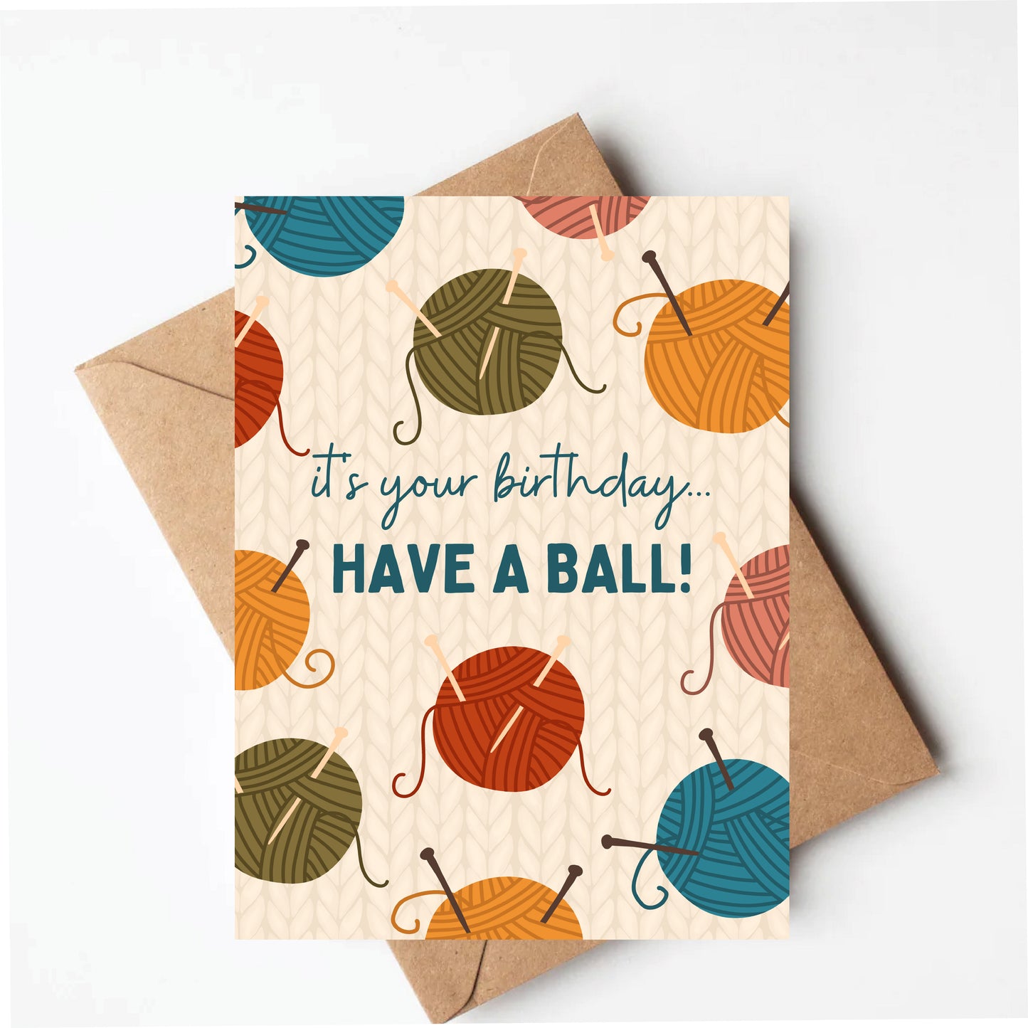 Yarn birthday card