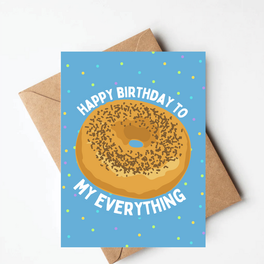 Everything Bagel Birthday Card