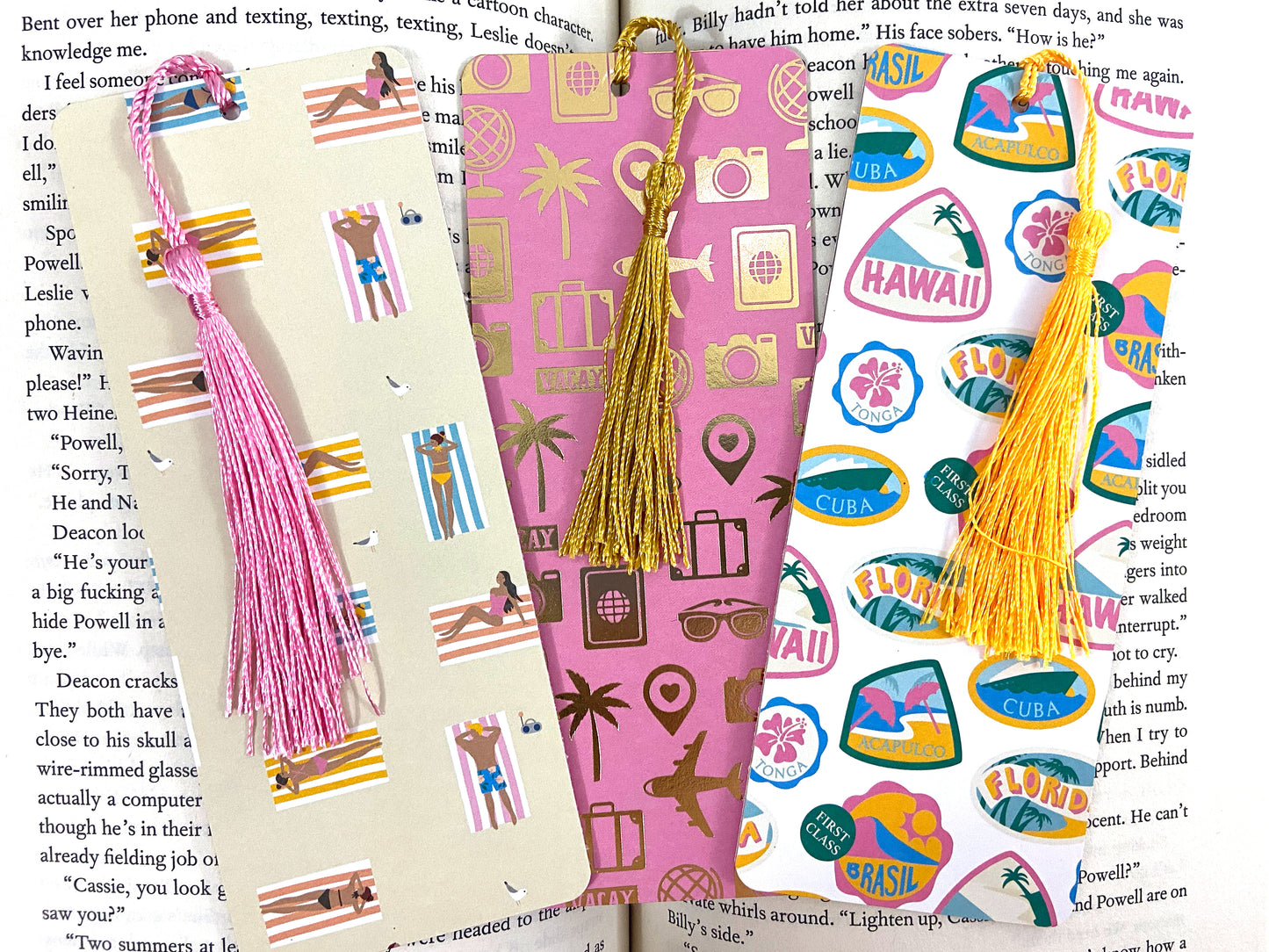 Beach Bookmark Set #2