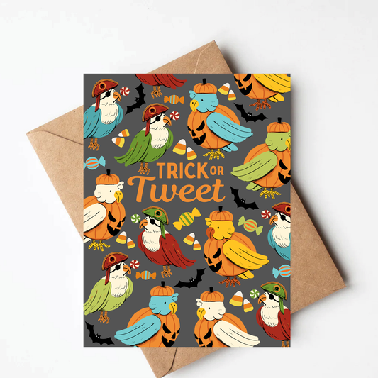 Parrot Halloween Card