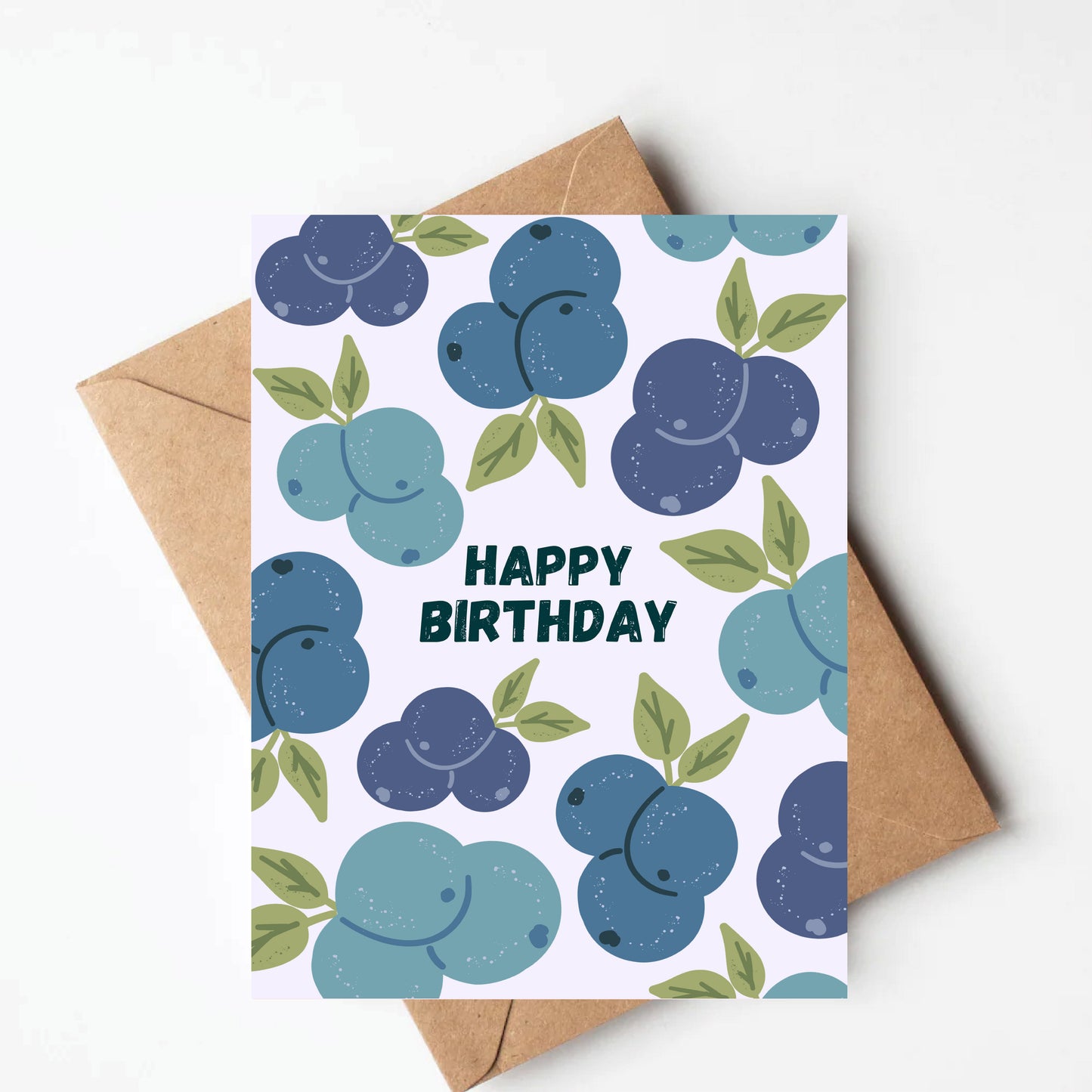 Blueberry birthday card