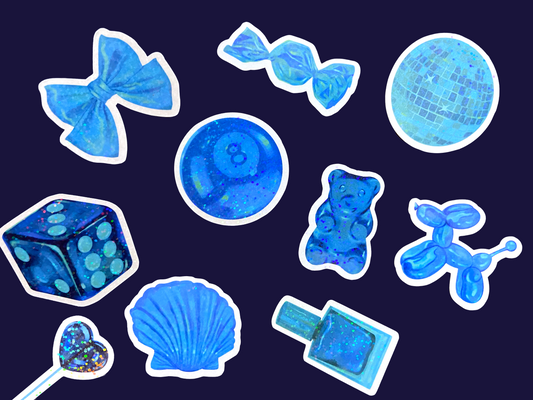 Blue Aesthetic Sticker Pack (10 stickers)