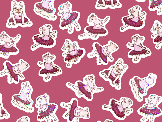 Mini Dancing bulldog stickers