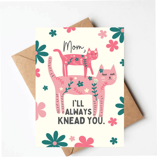 Floral Cat Mother's Day Card