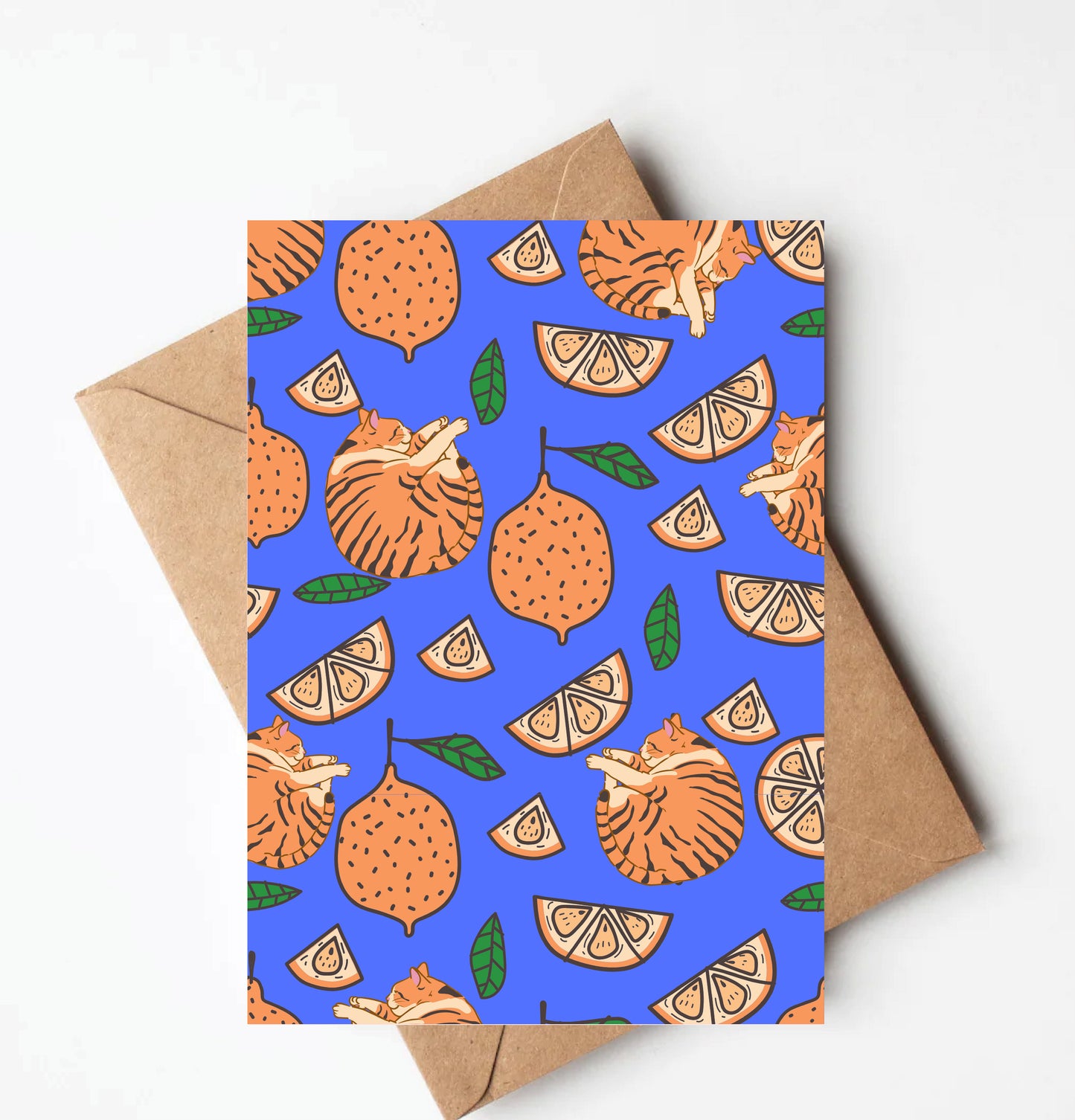 Orange Cat greeting card