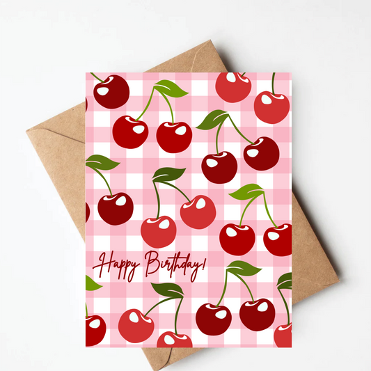 Cherry birthday card