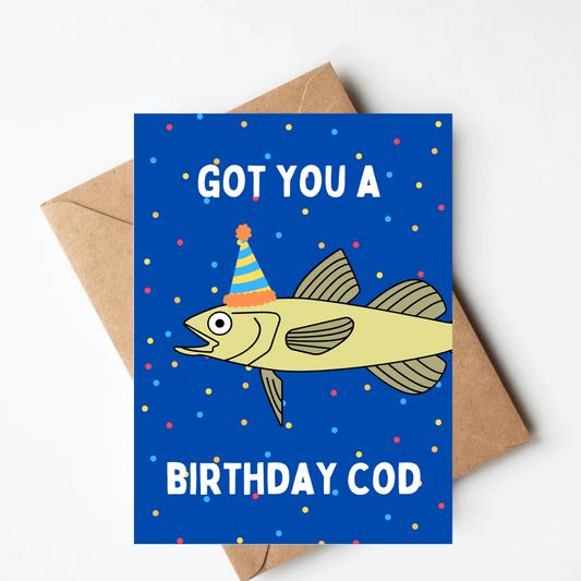 Funny Cod Birthday Card