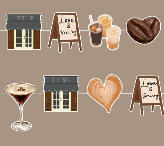 Coffee bridal shower banner