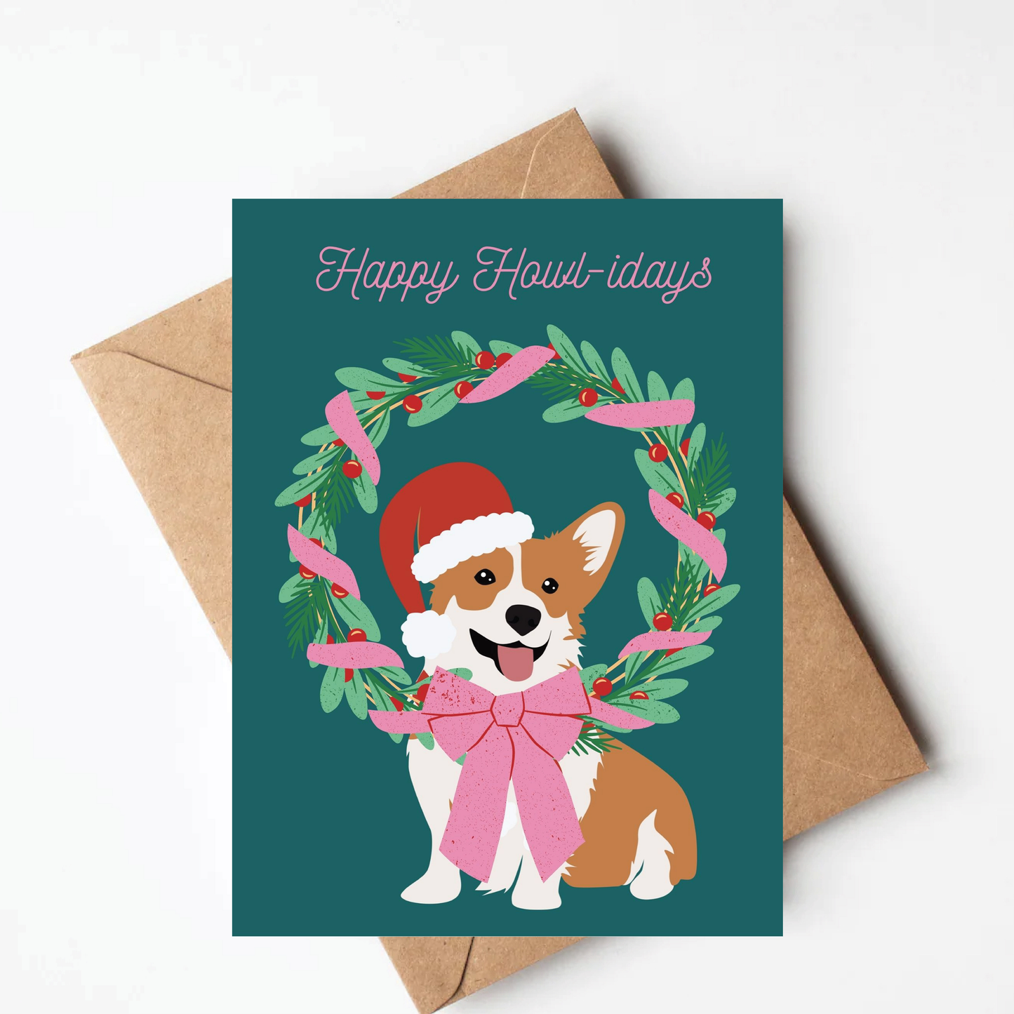 Corgi Christmas Card